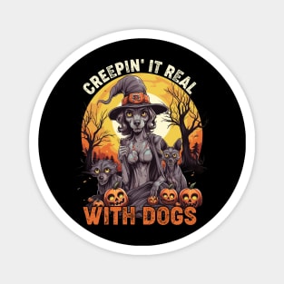 Boo-tifully Bewitched Puppy Dog Halloween Magnet